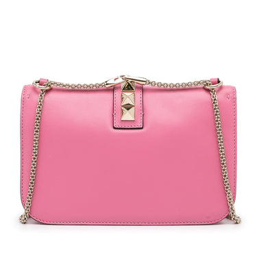 Valentino Pink Rockstud Flap Bracelet Leather Clutch bag Pony-style  calfskin ref.990968 - Joli Closet