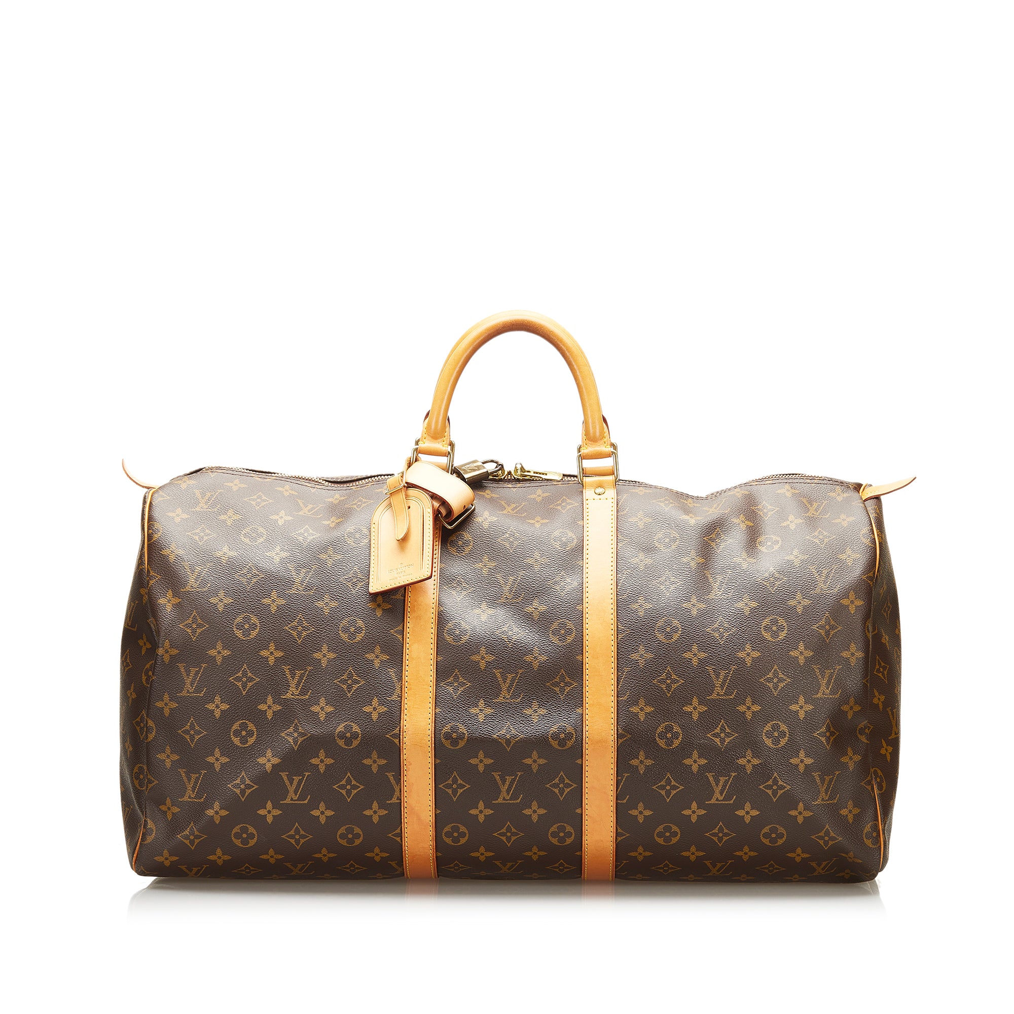 RvceShops Revival, Brown Louis Vuitton Monogram Keepall 55 Travel Bag