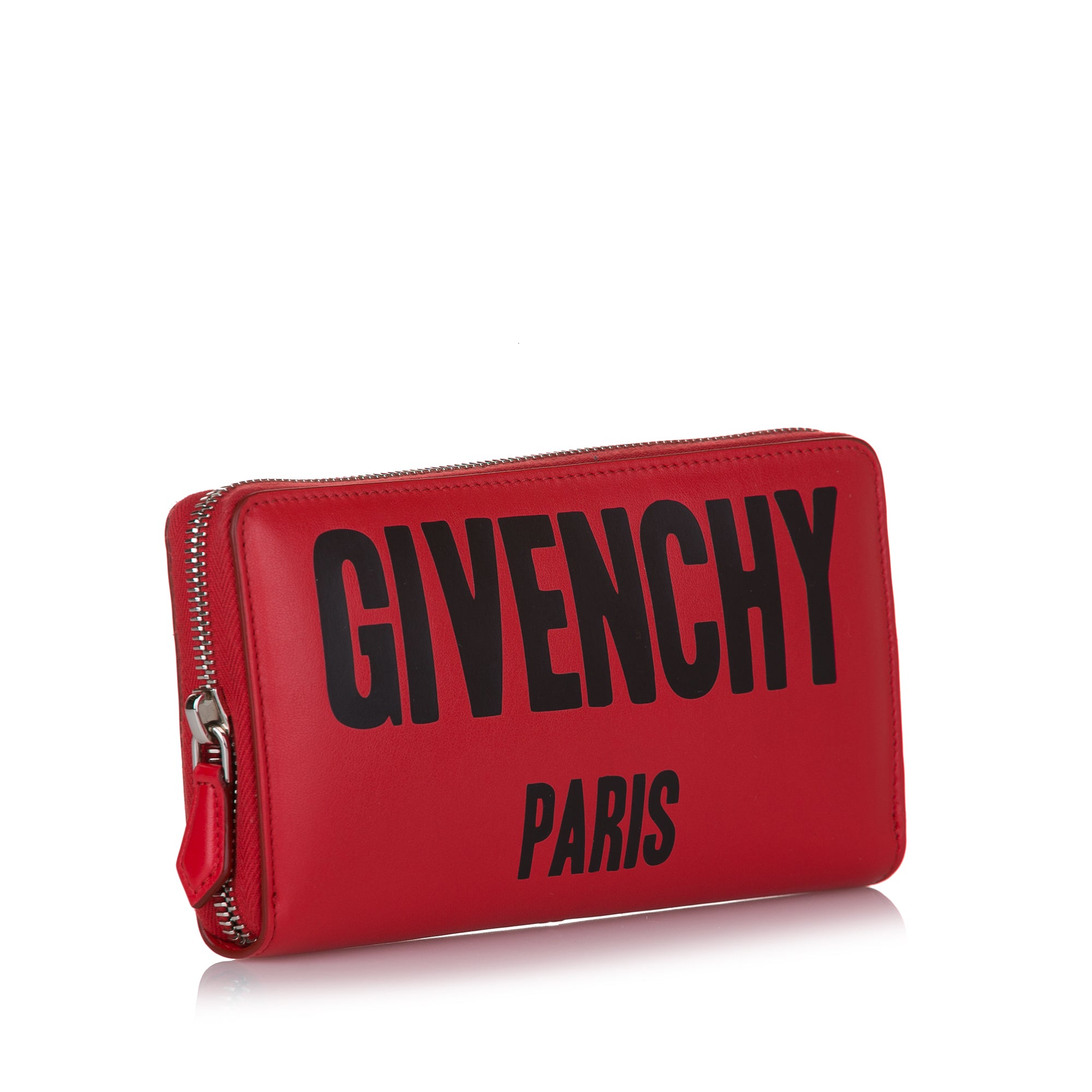 Red Givenchy Iconic Print Zip Around Leather Wallet – Designer Revival