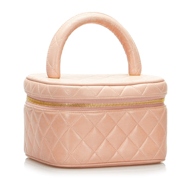 pink chanel vanity handbag