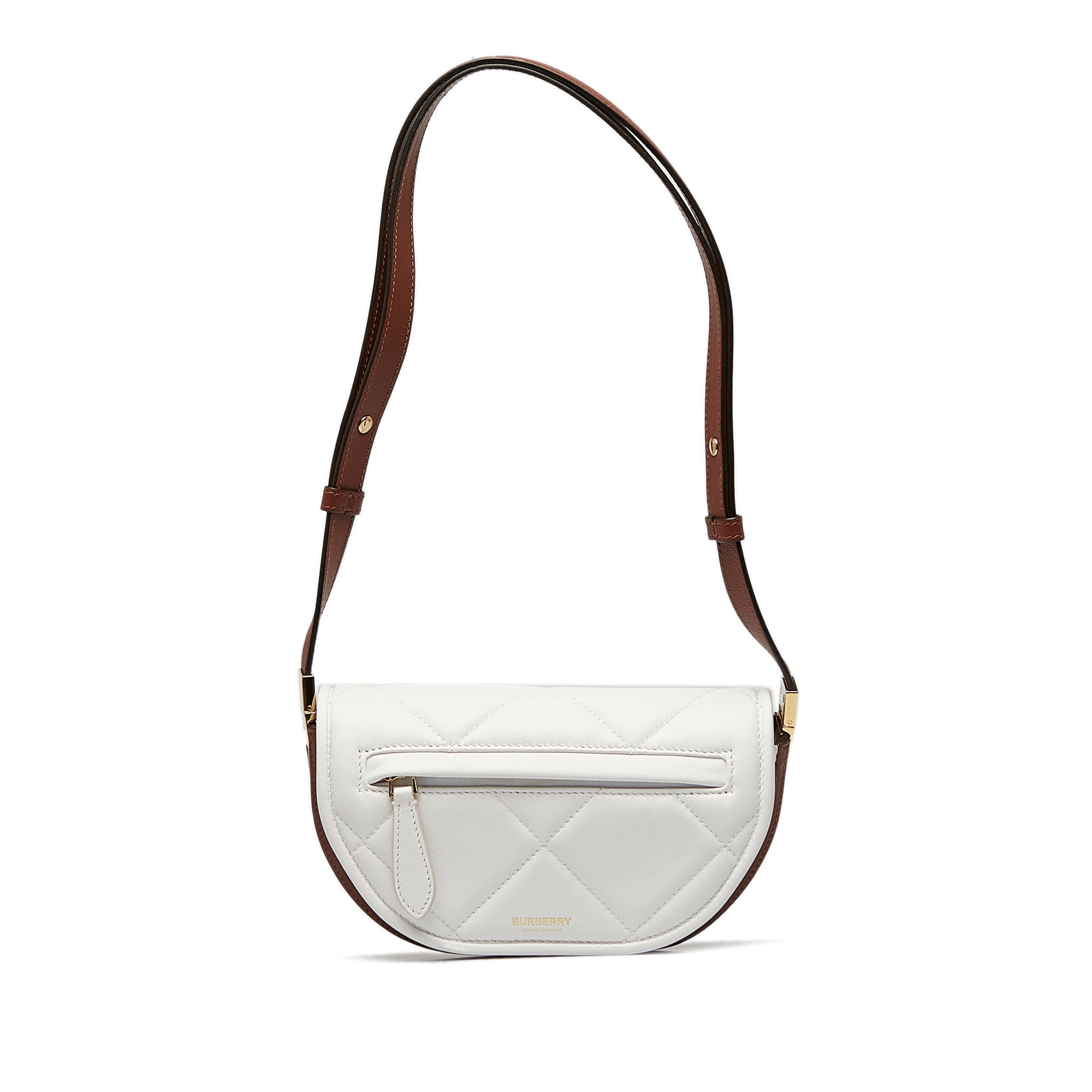 image of White Burberry Small Olympia Shoulder Bag