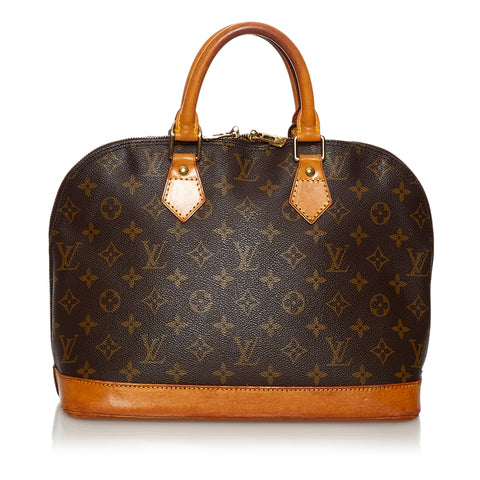 Louis Vuitton Brown, Pattern Print Monogram Alma Bb w/ Strap