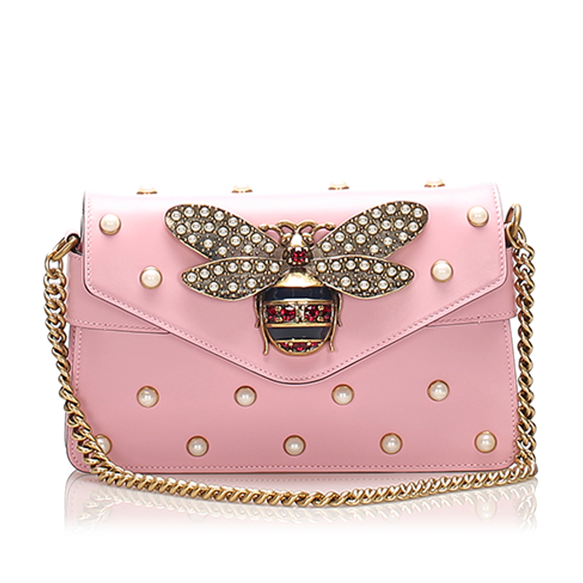 gucci bee bag pink