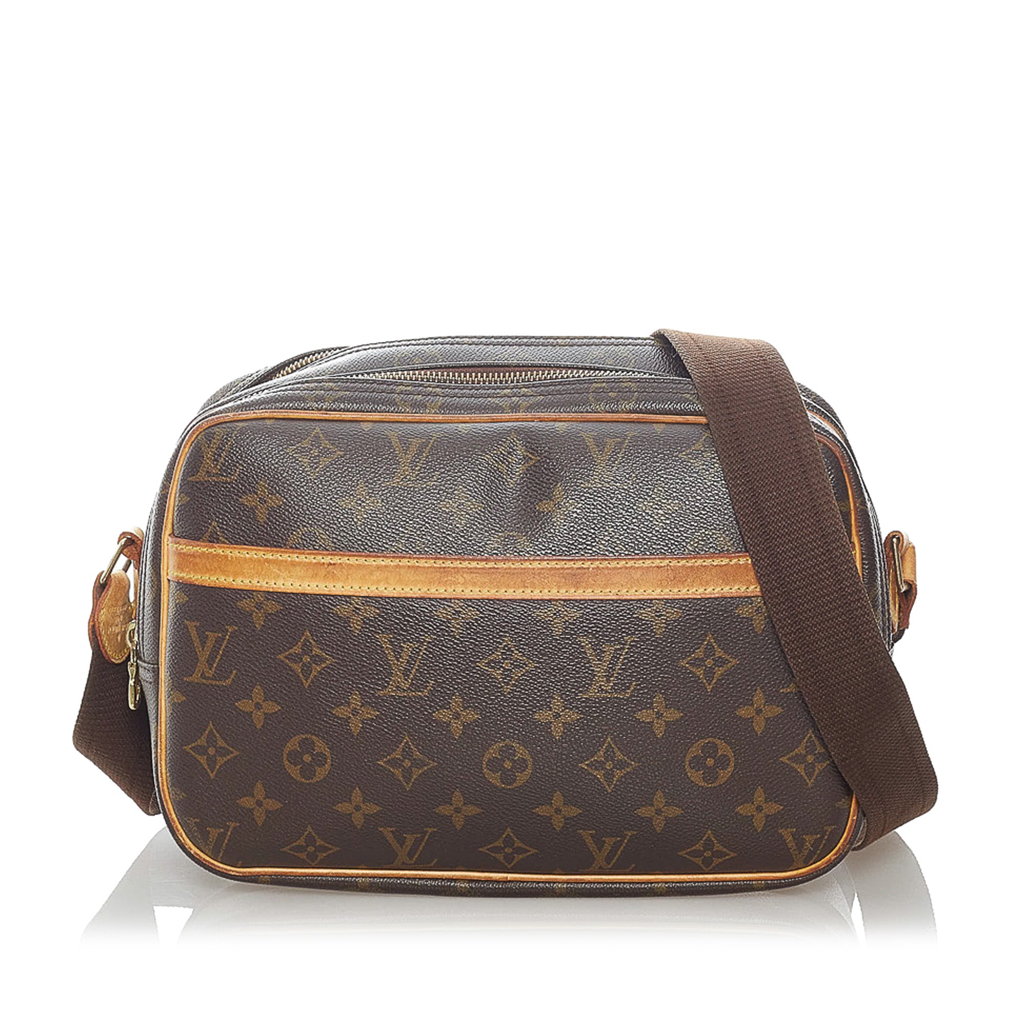 Pre-Owned Louis Vuitton Reporter Monogram PM Brown 