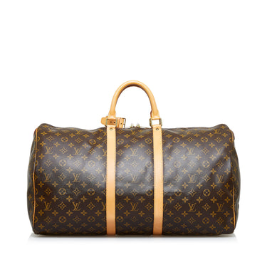 Brown Louis Vuitton Monogram Keepall 55 Travel Bag – Designer Revival