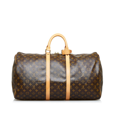 Brown Louis Vuitton Monogram Keepall 55 Travel Bag – Designer Revival