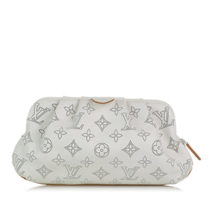 Pochette Louis Vuitton Motard Afterdark en daim monogram beige