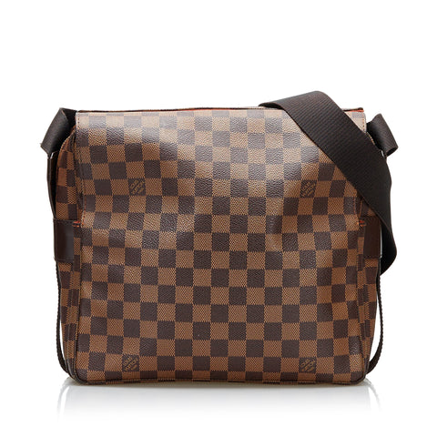 Brown Louis Vuitton Damier Ebene Naviglio Crossbody Bag