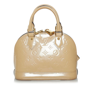 Louis Vuitton Beige/Brown Vernis Alma BB Louis Vuitton