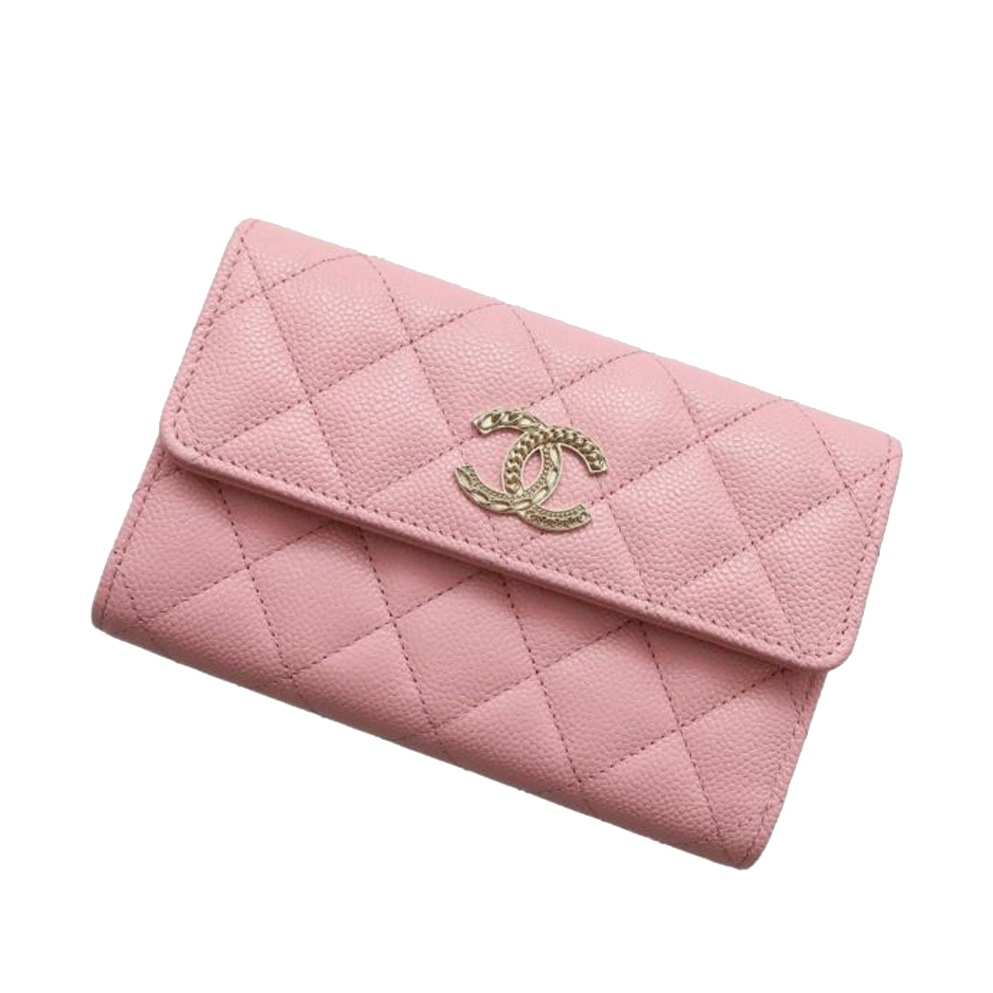 Wallet on chain leather mini bag Chanel Pink in Leather  15867520