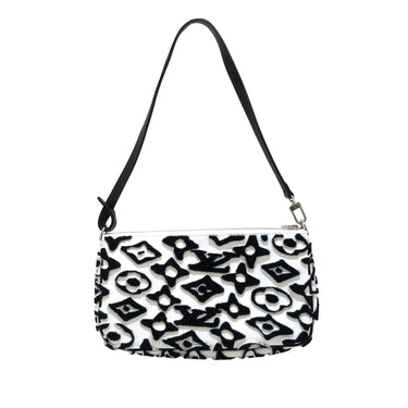 Louis Vuitton x Urs Fischer Black, Pattern Print Monogram Pochette Accessoires