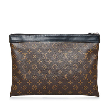 Brown Louis Vuitton Monogram Macassar Discovery Pochette GM Clutch Bag –  Designer Revival