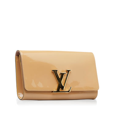 Louis Vuitton - Authenticated Louise Clutch Bag - Patent Leather Black Plain For Woman, Very Good condition