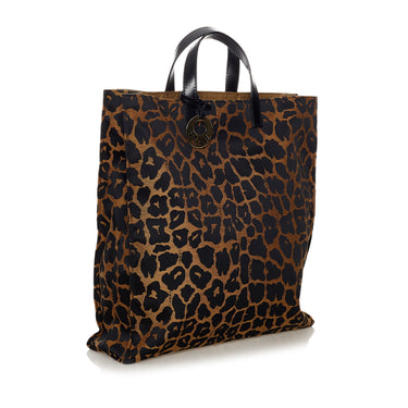 Brown Fendi Leopard Print Nylon Tote Bag – Designer Revival