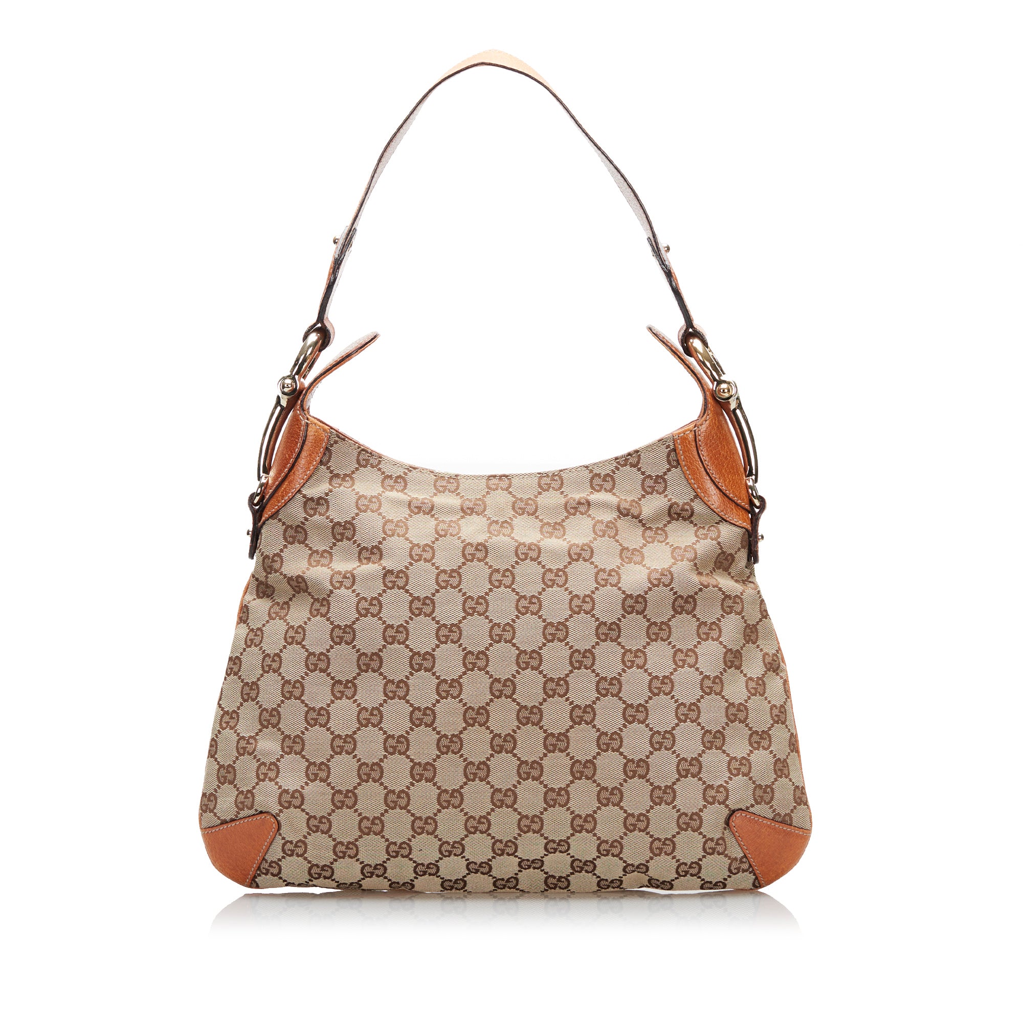 Gucci Dark Brown GG Leather Horsebit Creole Hobo in 2023