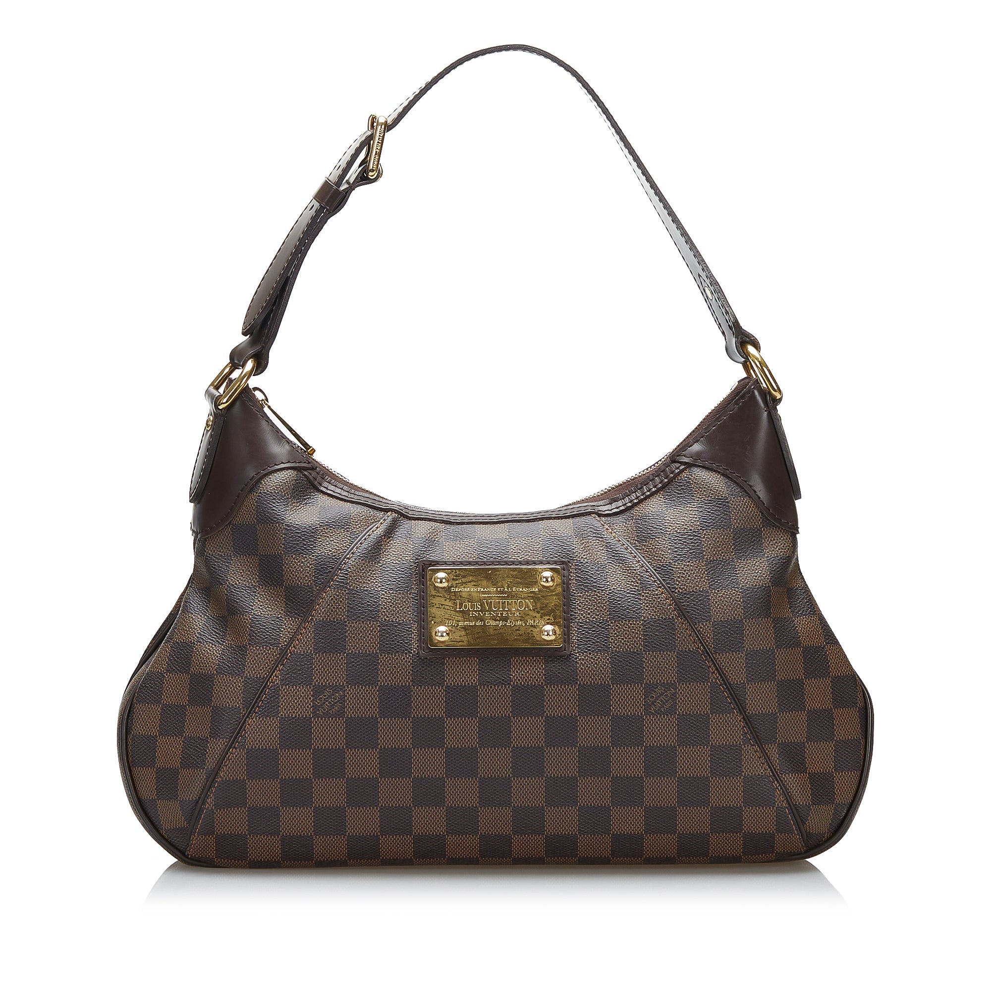 Louis Vuitton Thames GM Damier Ebene Hobo Shoulder Bag Large