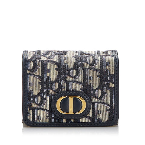 Blue Dior Oblique 30 Montaigne Lotus Wallet – Designer Revival