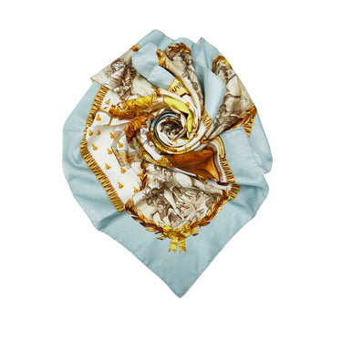 Multi Hermes Poste et Cavalerie Silk Scarf – Designer Revival