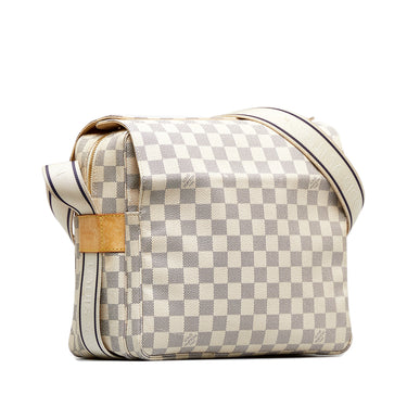 White Louis Vuitton Damier Azur Keepall 50 Travel Bag – Designer