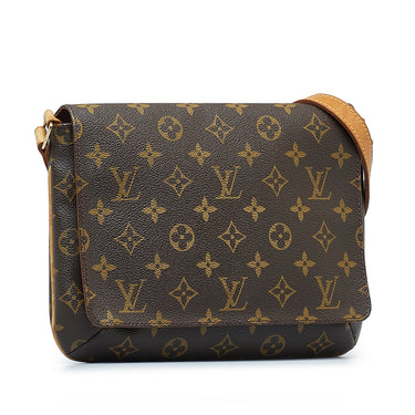 Brown Louis Vuitton Monogram Musette Tango Short Strap Shoulder Bag