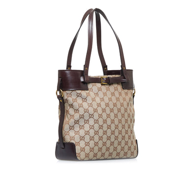 Gucci Brown Canvas Shoulder Bag (B+/B+ grade)