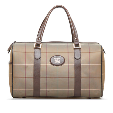 Burberry Boston Bag Brown Canvas