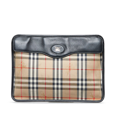 Burberry // Brown Haymarket Check Pochette Handbag – VSP Consignment