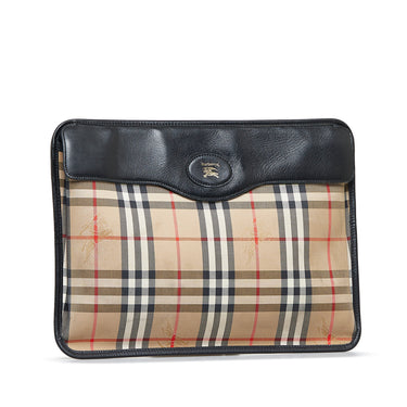 BURBERRY Haymarket Check Adeline Foldover Clutch Brown-US