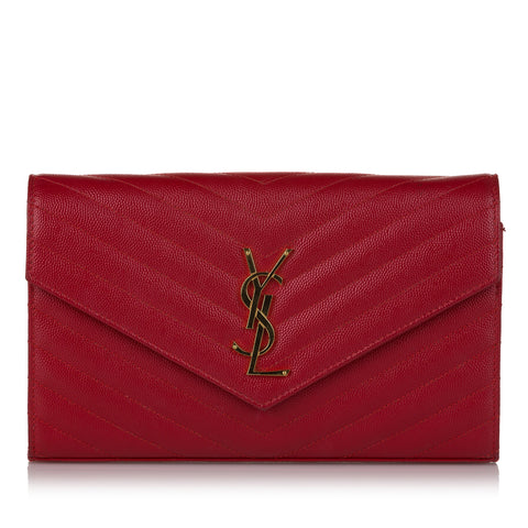 Saint Laurent Cassandra Chain Wallet - BAGAHOLICBOY