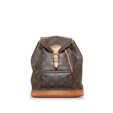 Louis Vuitton LV GHW Montsouris MM Backpack Rucksack M51136 Monogram Brown