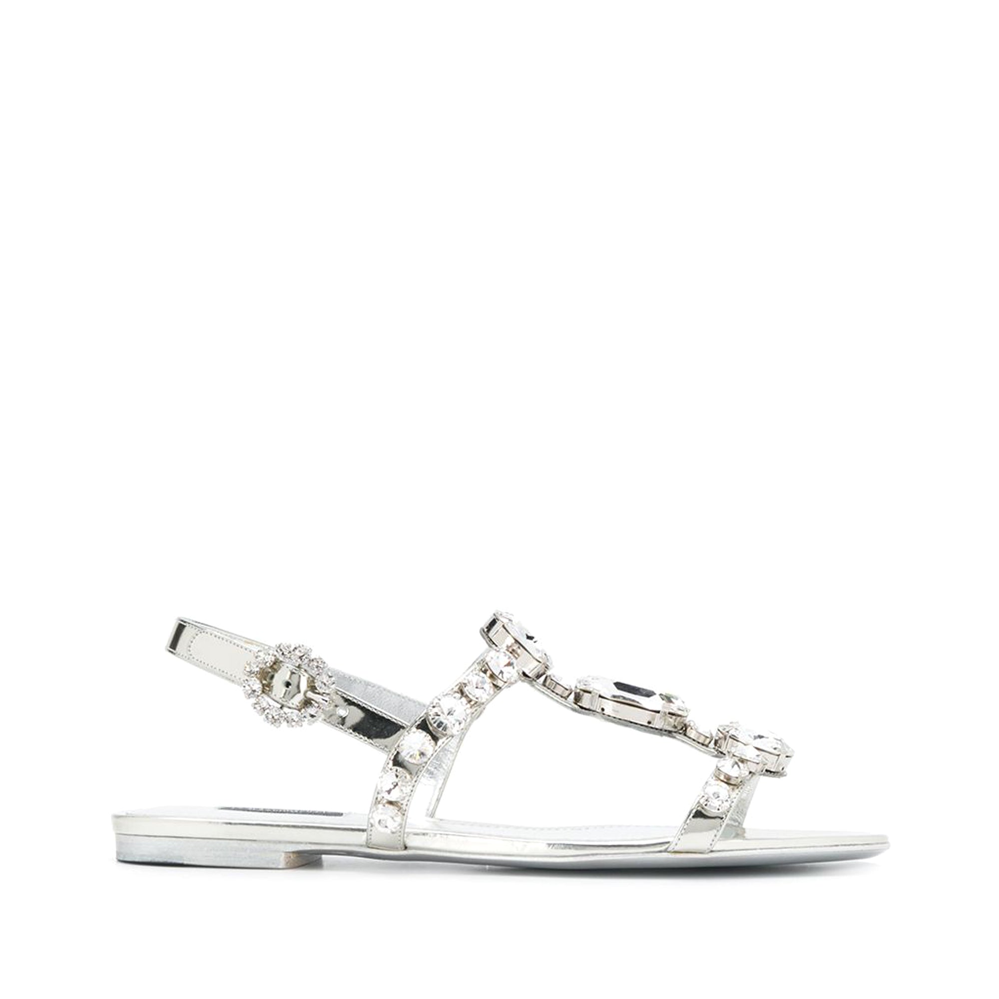 silver embellished sandals