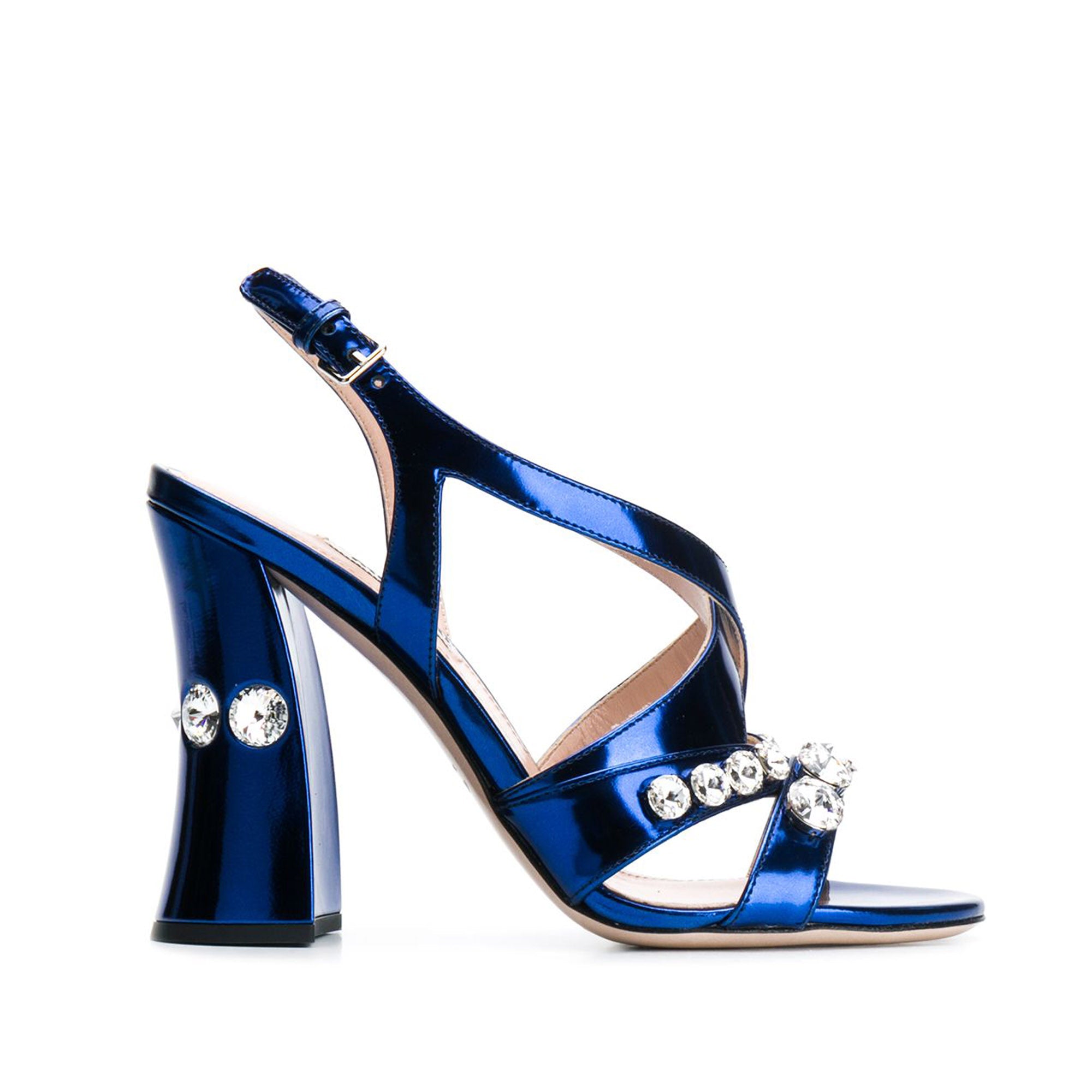 miu miu embellished leather sandals