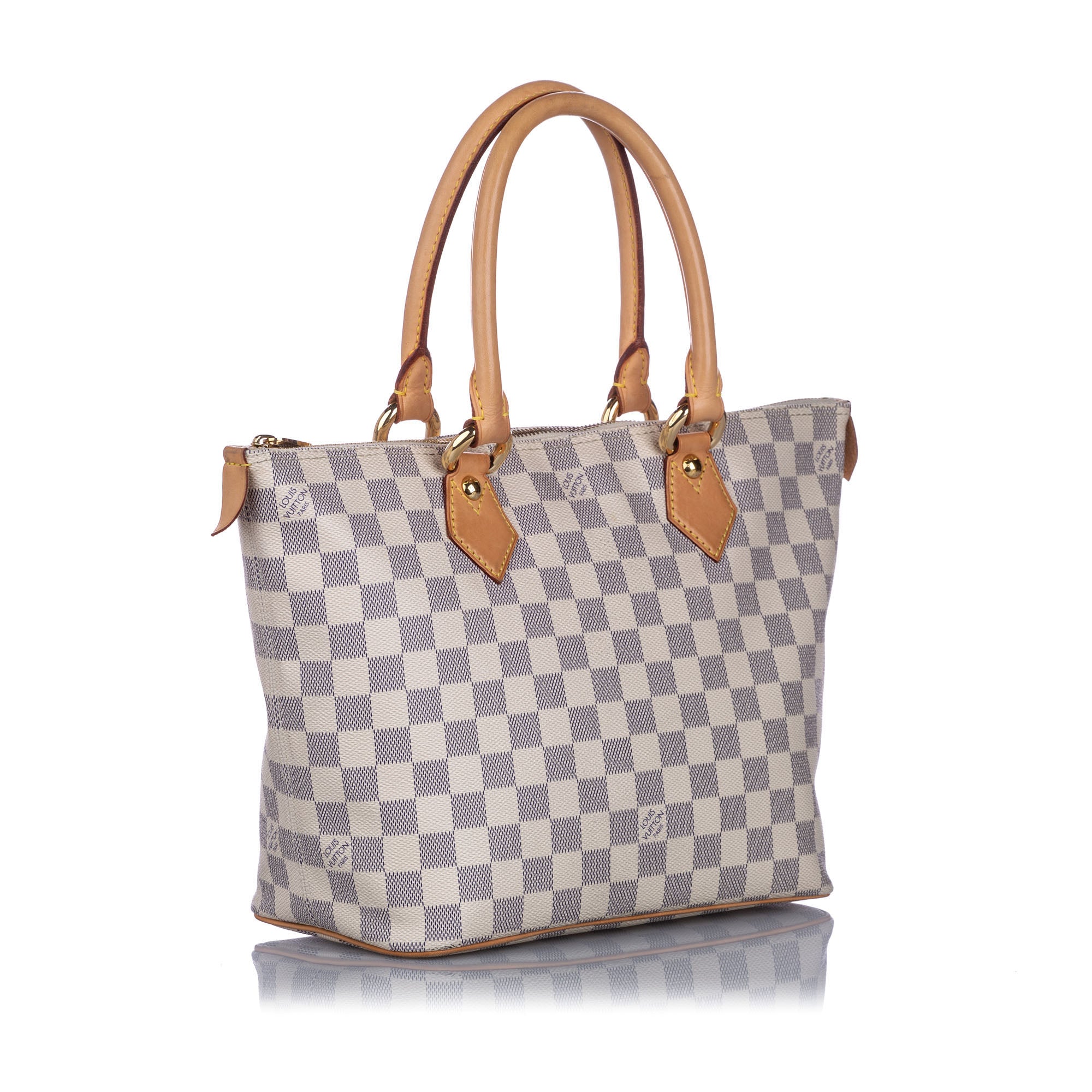 White Louis Vuitton Damier Azur Saleya PM Bag – Designer Revival