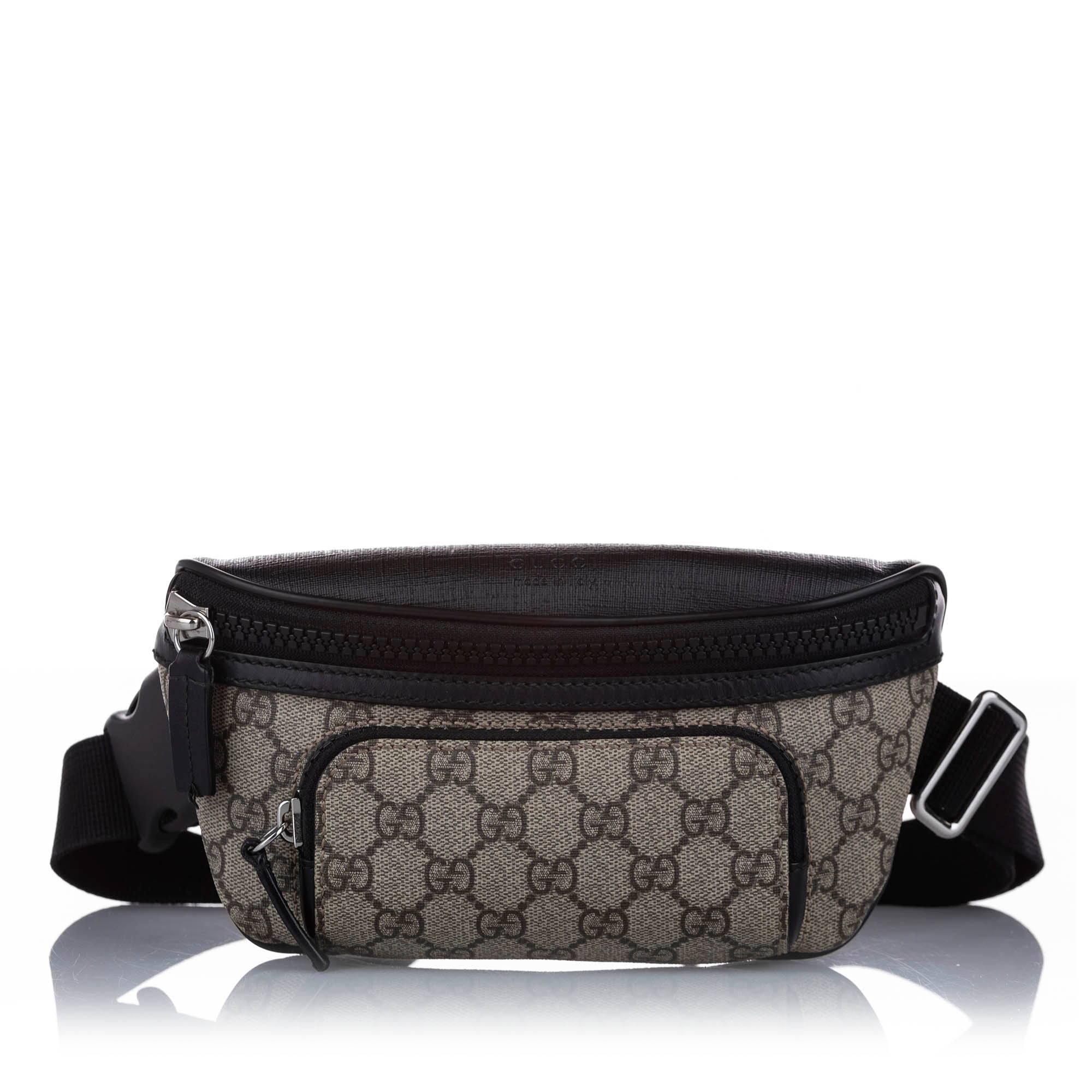 gg supreme belt bag black