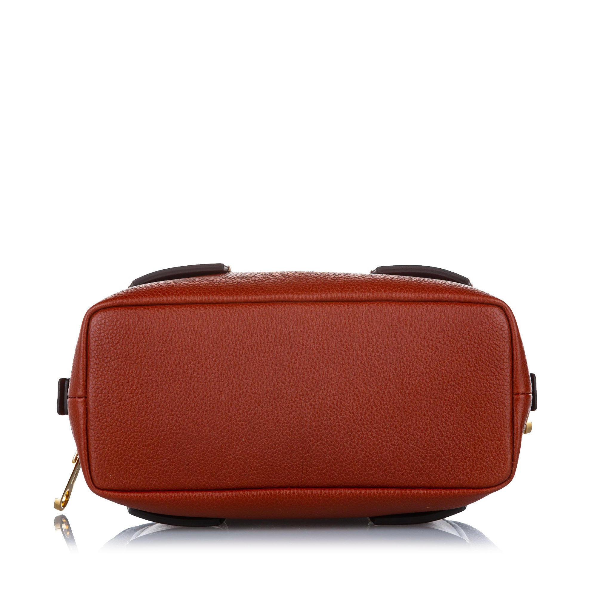 Red Small Daria Leather Satchel