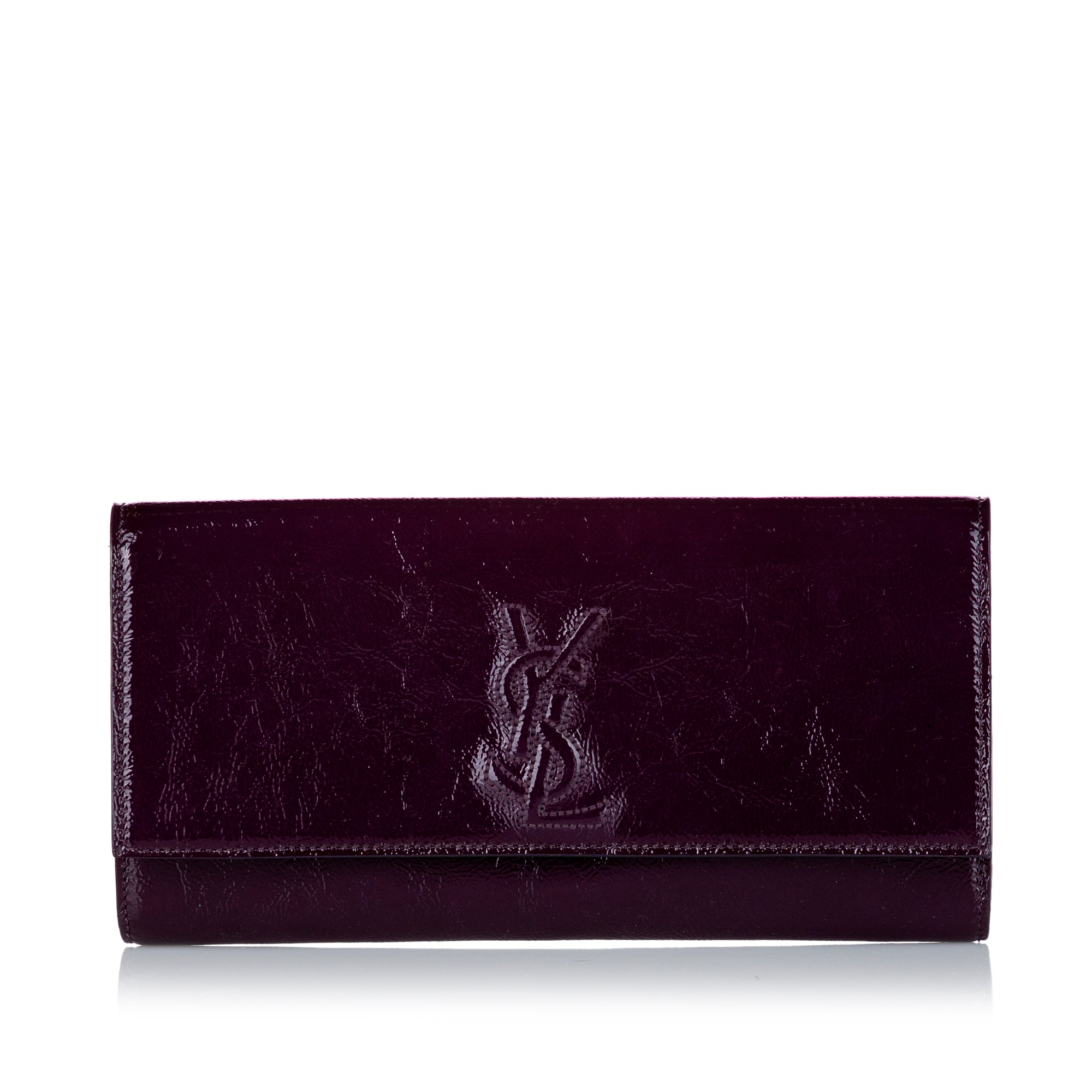 purple ysl clutch