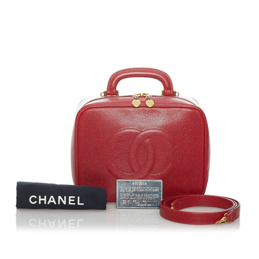 Red Chanel Caviar CC Lunch Box Vanity Case – Designer Revival