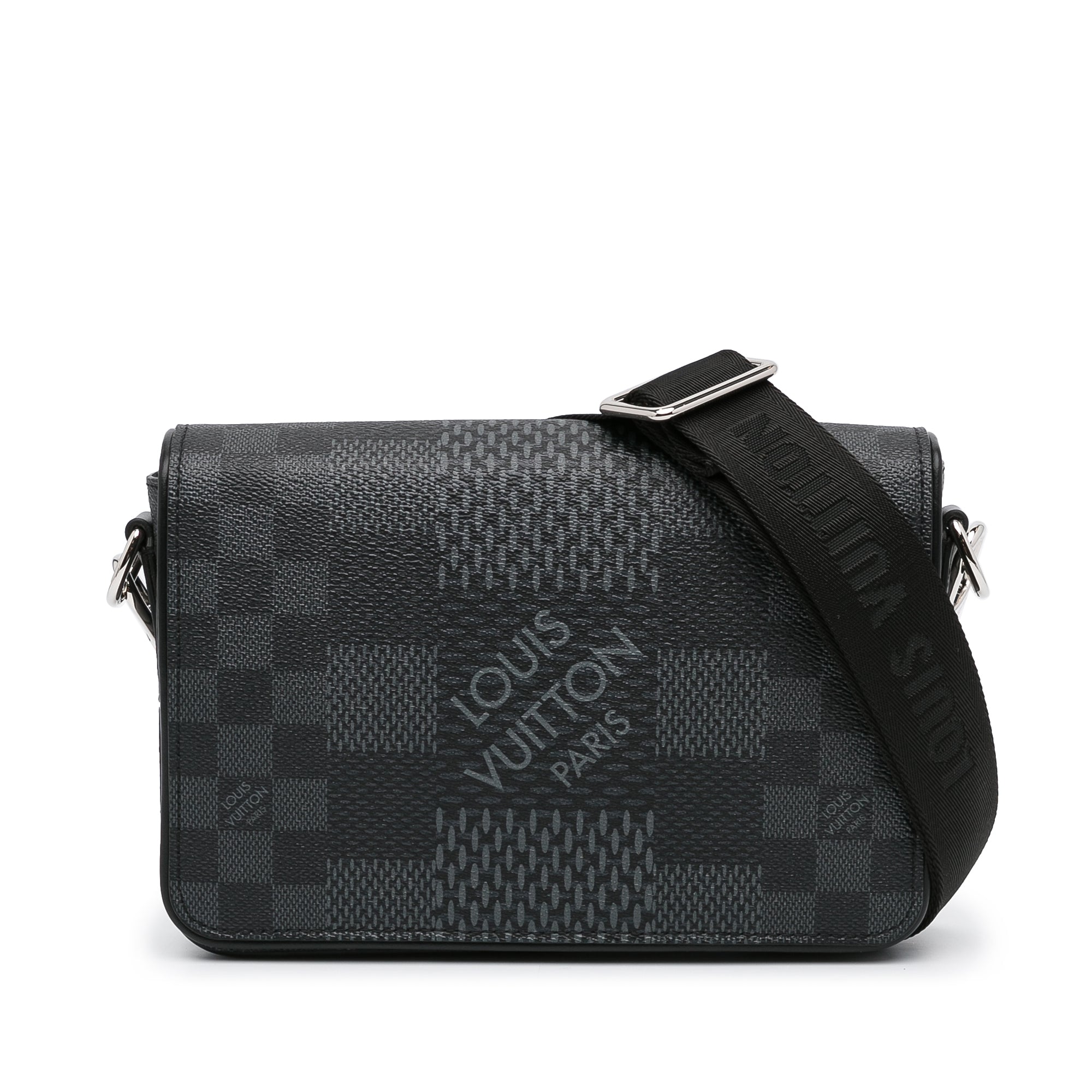 Image of Black Louis Vuitton Damier Graphite Studio Messenger Bag