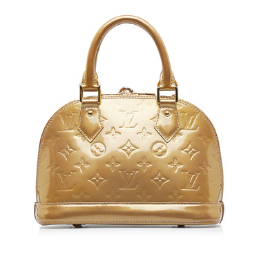 Louis Vuitton Brea NM Handbag Monogram Vernis MM Gold 2276491