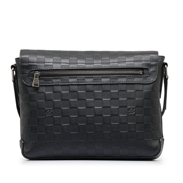 Pre-Owned Louis Vuitton District MM Damier Grap hite MM Black 