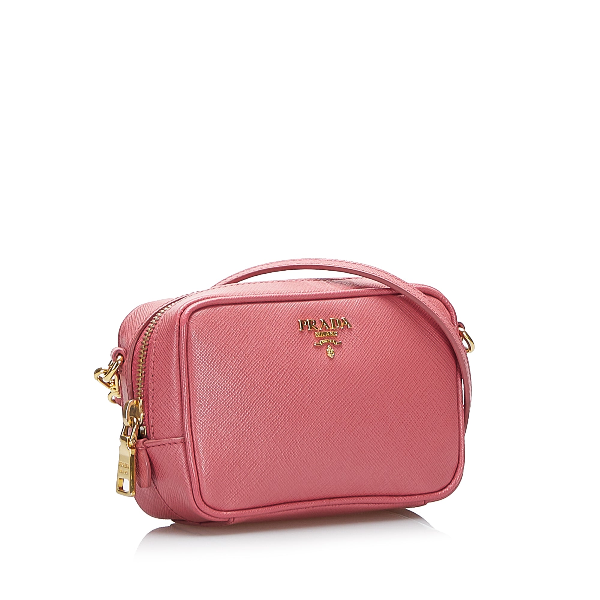 Pink Prada Mini Saffiano Camera Bag – Designer Revival