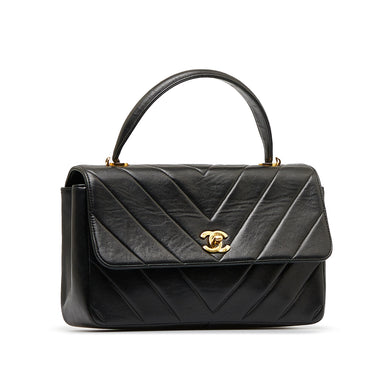 Black Chanel Mini Chevron Stud Wars Flap Crossbody Bag – Designer Revival