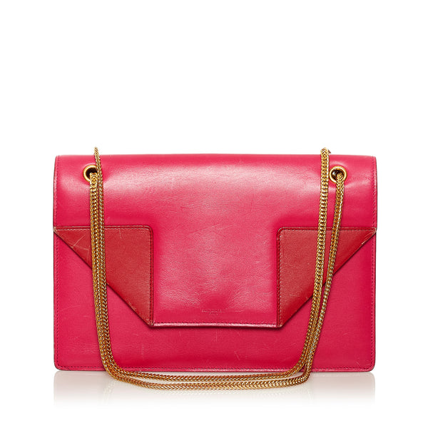 Saint Laurent Medium Monogramme Lou Satchel Bag in Vegas Pink