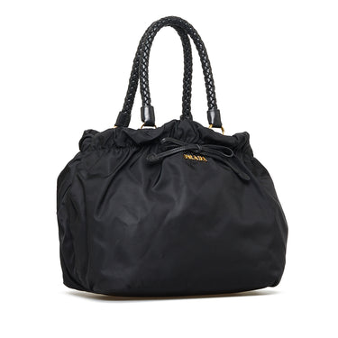 Prada Black Tessuto and Saffiano Leather Golf Bag