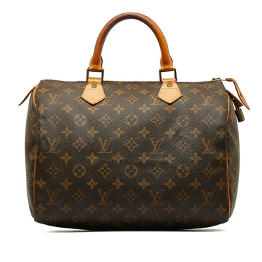 Very used Louis Vuitton Speedy Bandouliere 25 Brown Monogram Canvas Satchel