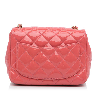 Red Chanel New Mini Classic Patent Single Flap Shoulder Bag – Designer  Revival