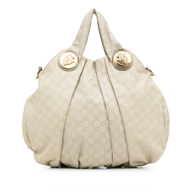 GUCCI PUNCH GUCCISSIMA IVORY LEATHER HOBO BAG - Still in fashion