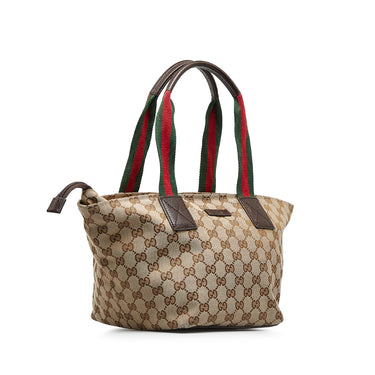 Gucci Vintage Brown Shopper Supreme GG Monogram Canvas Large Tote Shoulder  Bag