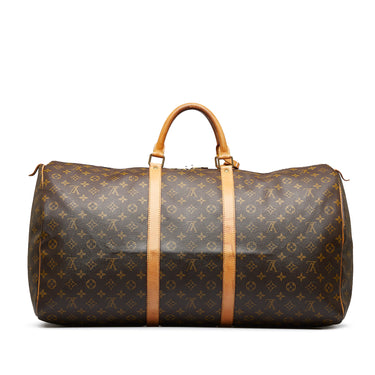 Keepall travel bag Louis Vuitton Brown in Synthetic - 37253441