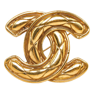 Gold Chanel CC Brooch – Designer Revival